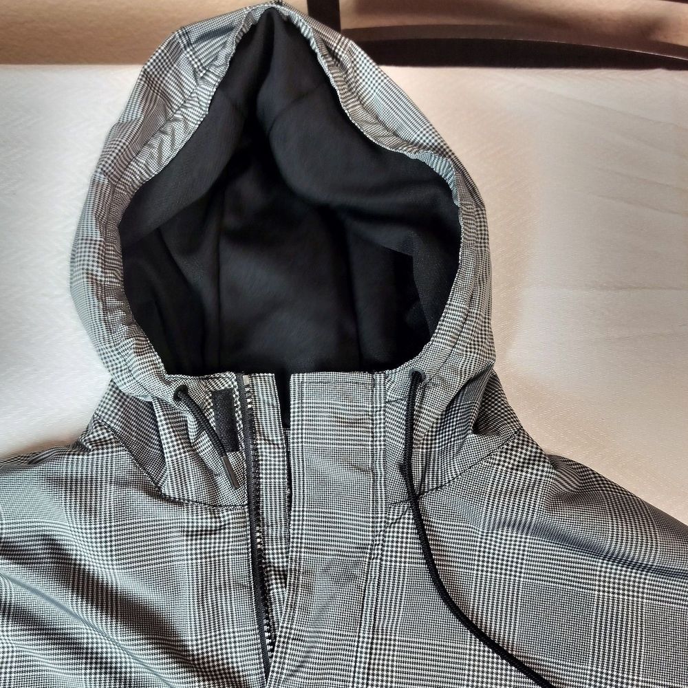 American Eagle Houndstooth Quarter Zip Light Jacket / Rain jacket. Size Large - Picture 6 of 8